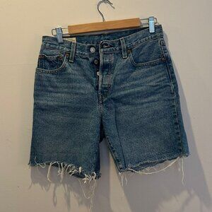 Levi’s Cutoff Denim Shorts - Medium Wash, High Rise, Size 27